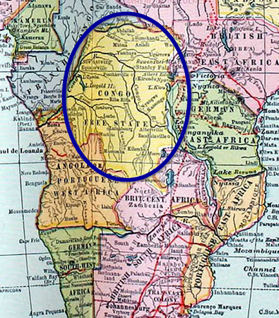 <b>Use the partial map of Africa below to answer the question that follows.</b><br clear="all" /> <br clear="all" />In the map during the time of European imperialism in Africa, which does the circled region exemplify?