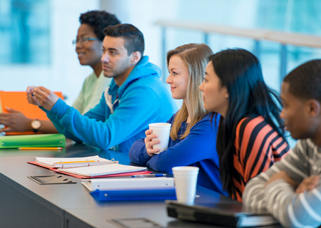 College students in class